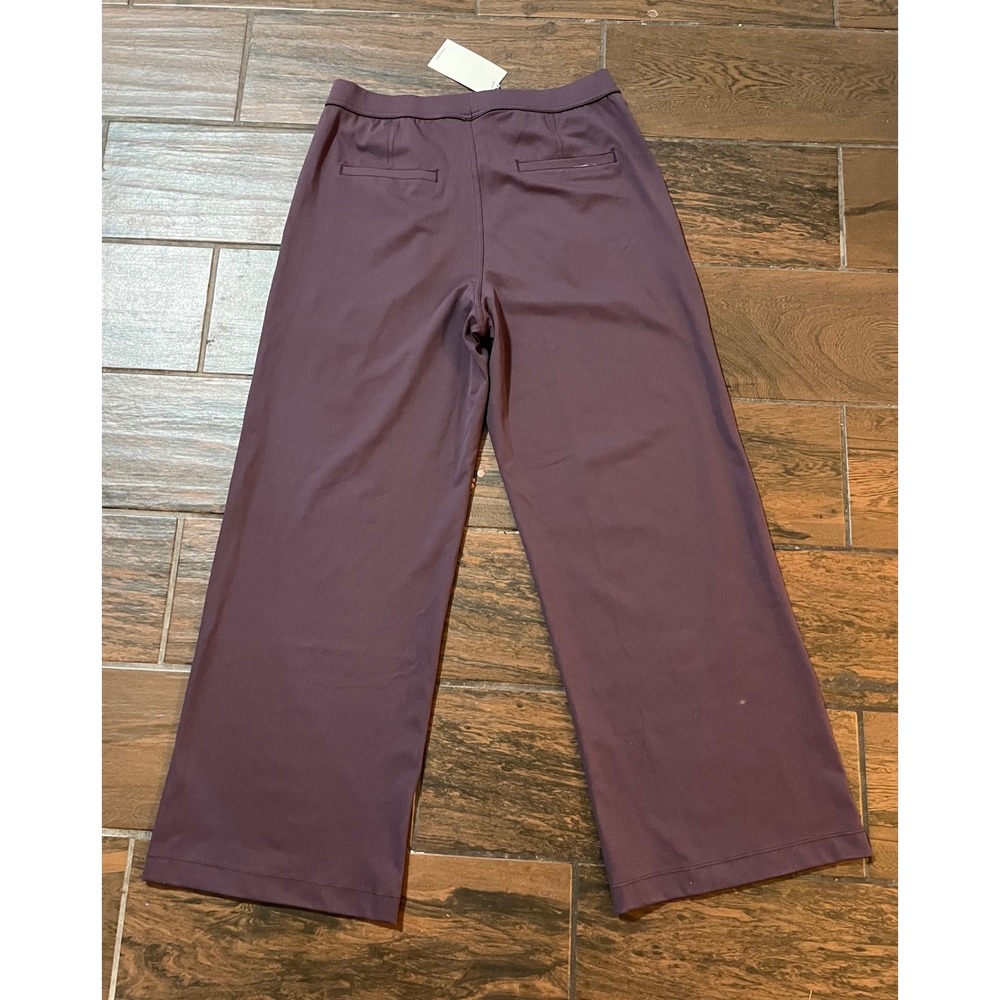 Halara High Waisted Wide Leg Dress Pants Plum Purple Size L Regular NWT - Picture 2 of 9